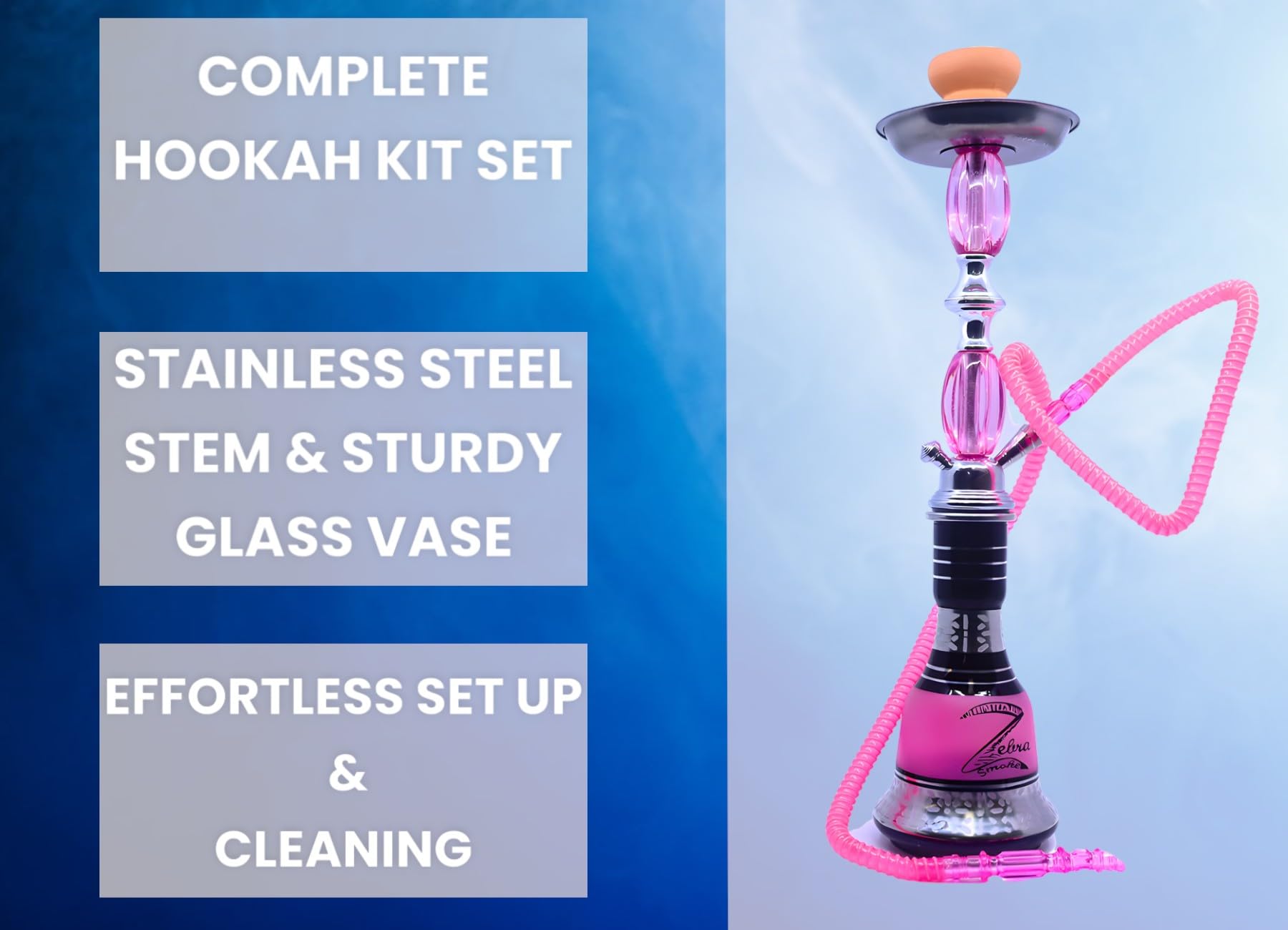 Amazon.com: Zebra Smoke FlagShip Hookah 18